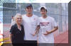 Hall of Famer Sally Clayton with grandsons Alex and Chris