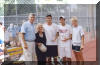 Terry Nielsen with the Claytons and tournament director Mary Thompson