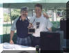 Jamie Volin with 1999 Achievement Award winner Dave Thompson