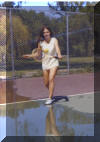 Karen Wakey practicing in her high school years