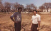 Terry Nielsen (left) at site of McKennan Tennis Complex - 1981